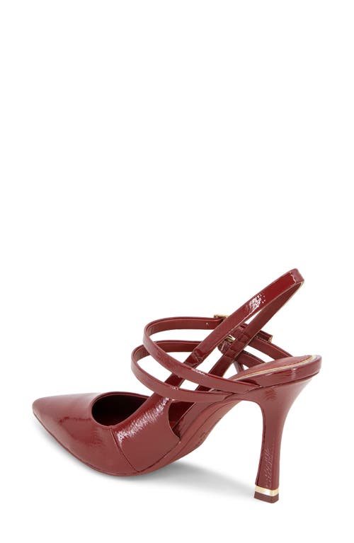 Kenneth Cole Raquel Pointed Toe Slingback Pump In Rio Red Patent