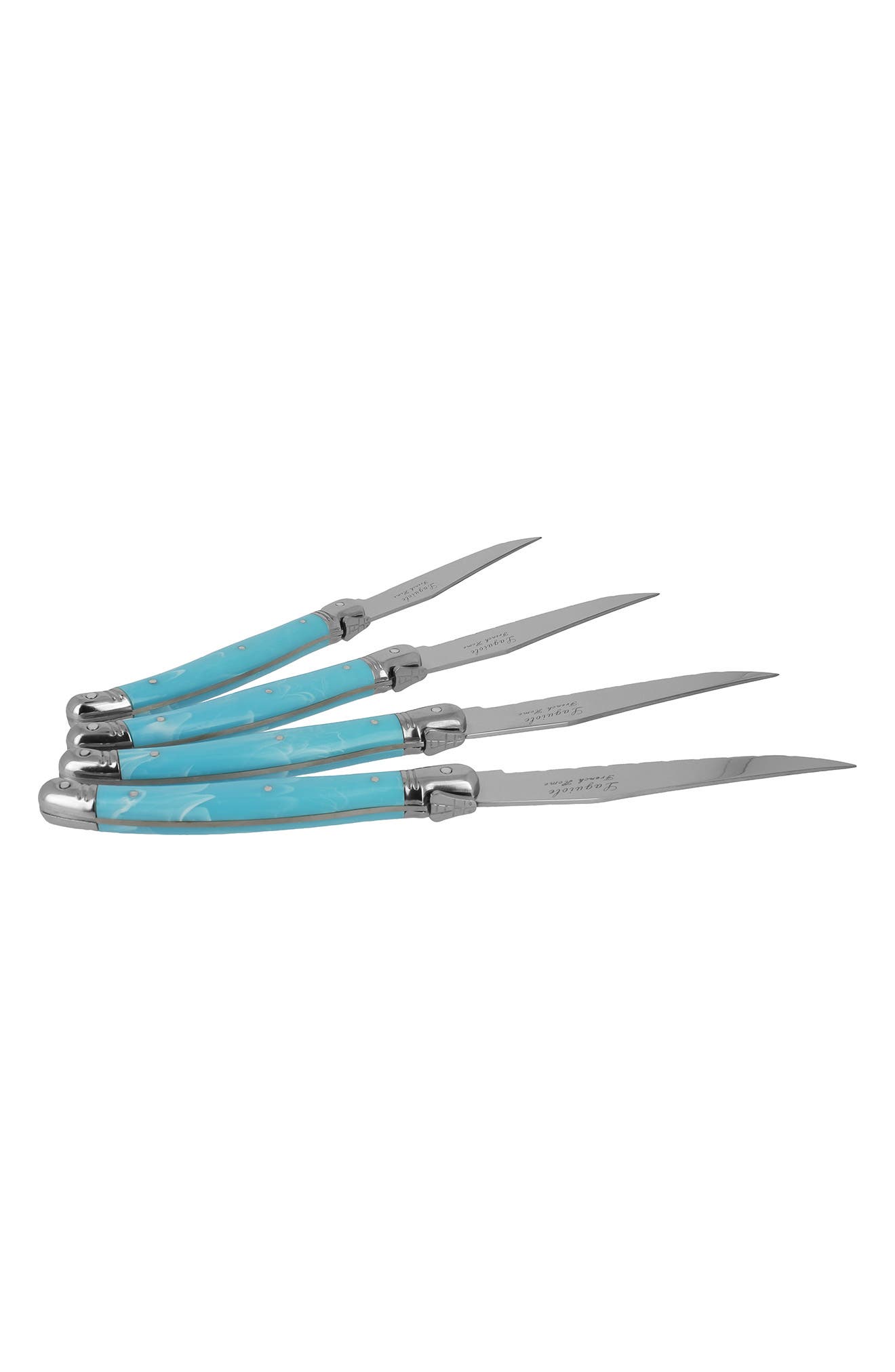 French Home Laguiole Steak Knives In Turquoise