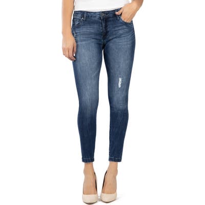 Petite Kut From The Kloth Donna Ankle Skinny Jeans, Blue