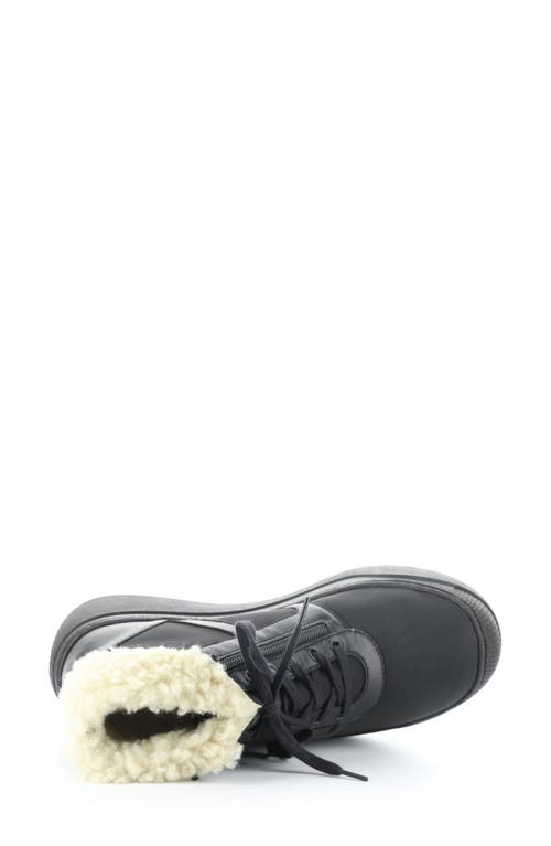 Softinos By Fly London Faux Shearling Bootie In Black Smooth Leather