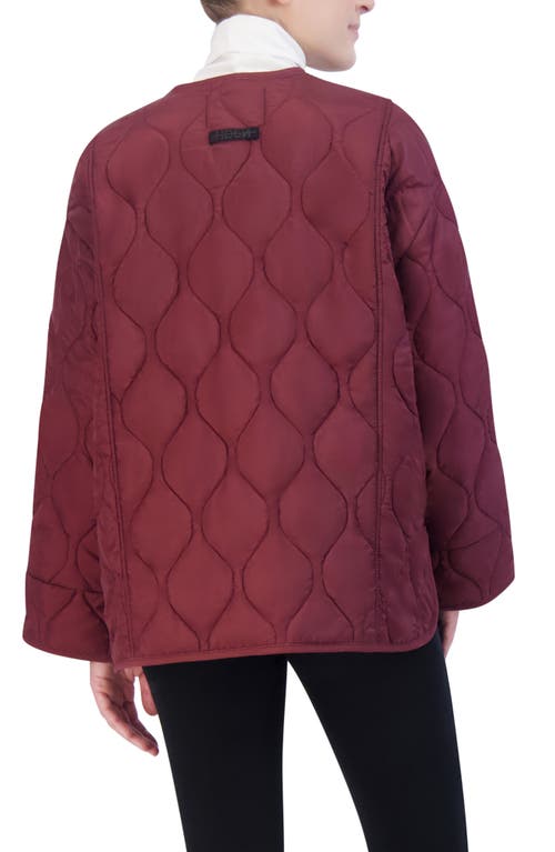 Hudson Jeans Oversized Liner Jacket In Wine