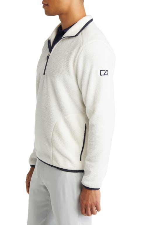 Cutter & Buck Fleece Jacket In Shell/navy Blue