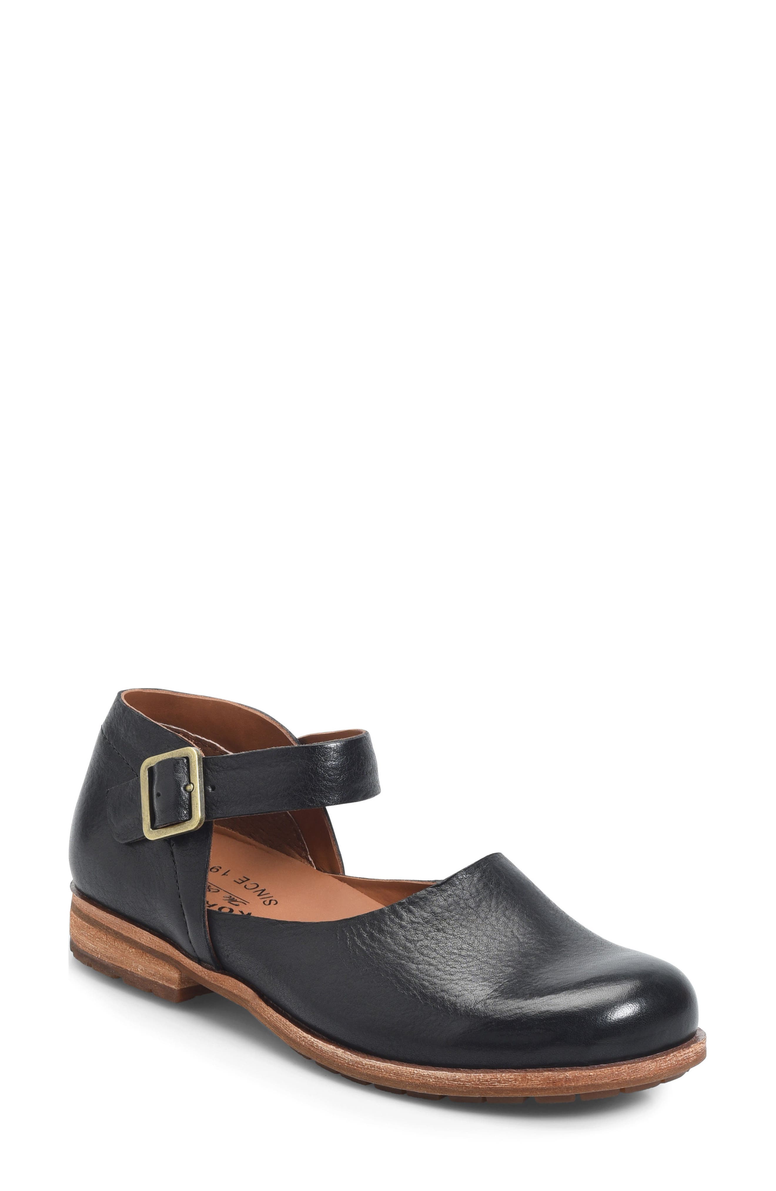 Kork-Ease Bellota Mary Jane Flat- Black