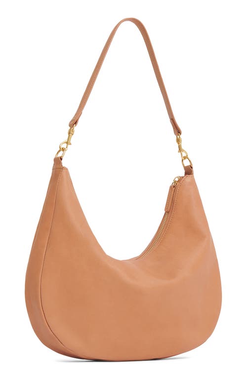 Mansur Gavriel Swing Leather Hobo Bag In Cammello