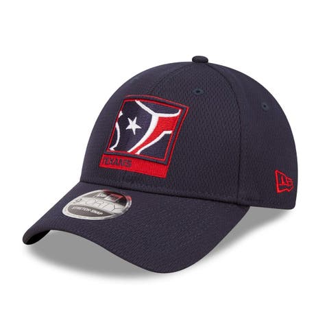 Men's New Era Navy Houston Texans Helmet Head Trapper Knit Hat