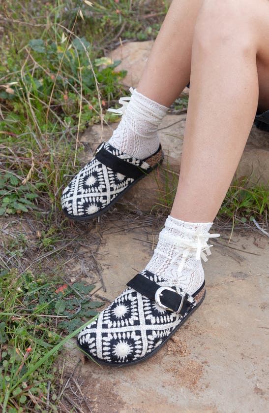Shop Dirty Laundry Bunches Crochet Clog In Black/ White Mul