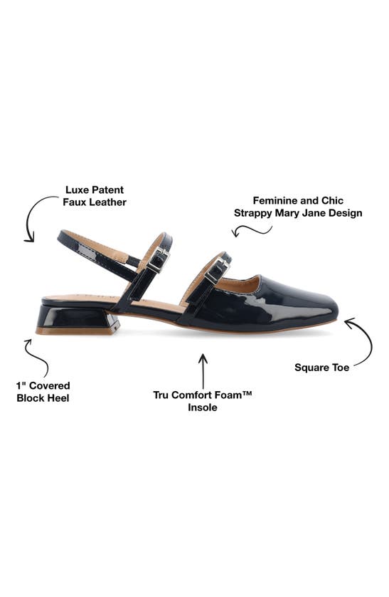 Shop Journee Collection Gretchenn Slingback Mary Jane Pump In Navy