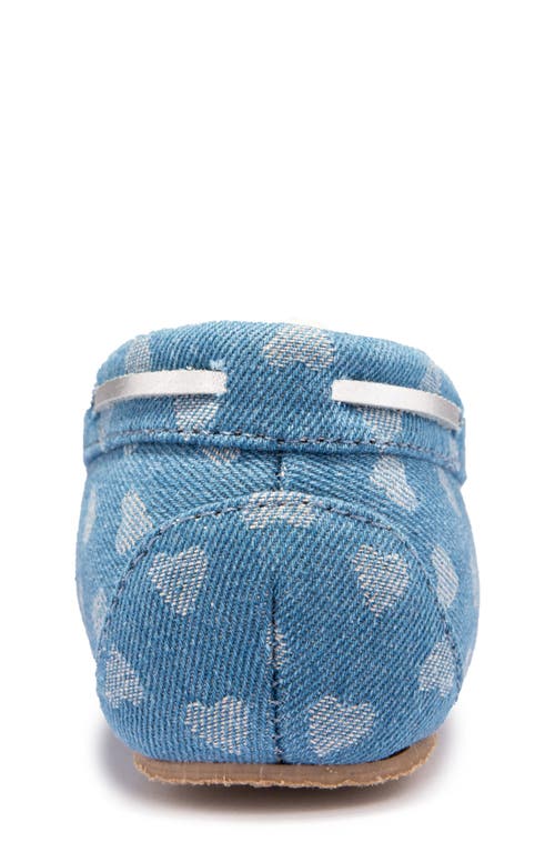 Minnetonka Kids' Jacquard Slipper In Blue Heart