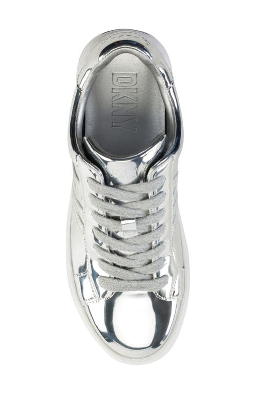 Dkny Women's Abeni Lace-up Low-top Sneakers In Silver
