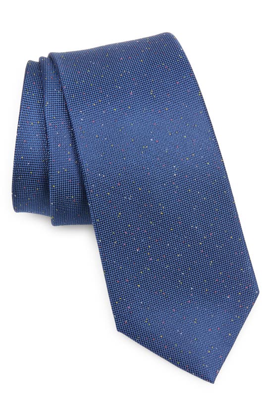 Wrk Neppy Solid Silk Tie In Blue