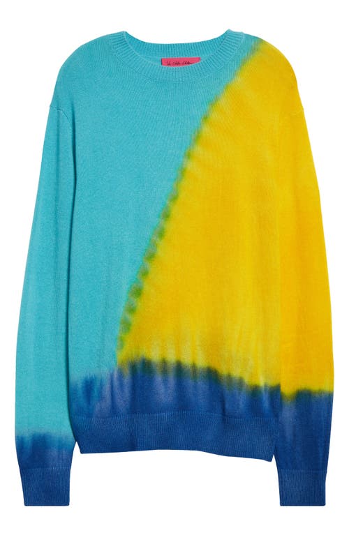 Shop The Elder Statesman Gradient Tranquility Cashmere Sweater In Blue/green Multi