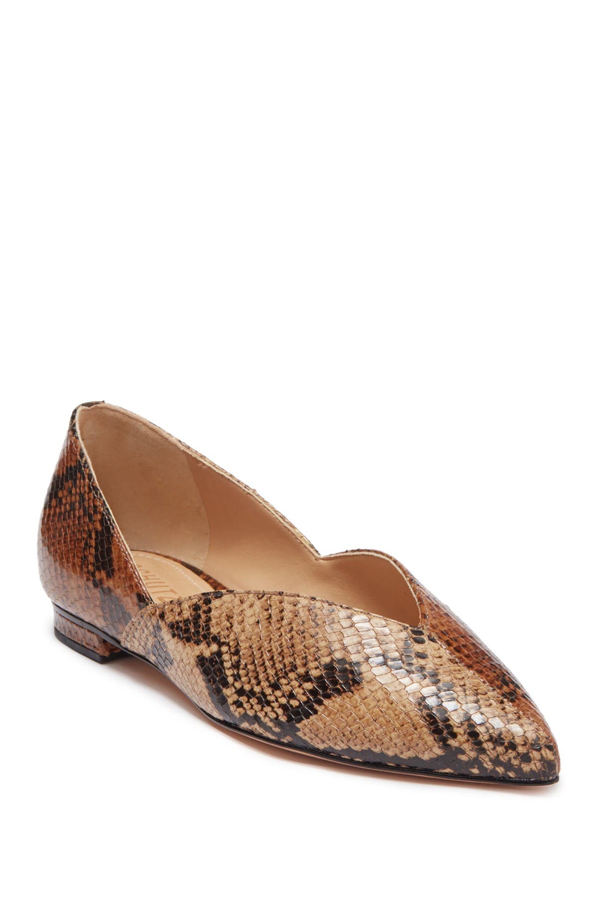 snakeskin print loafers