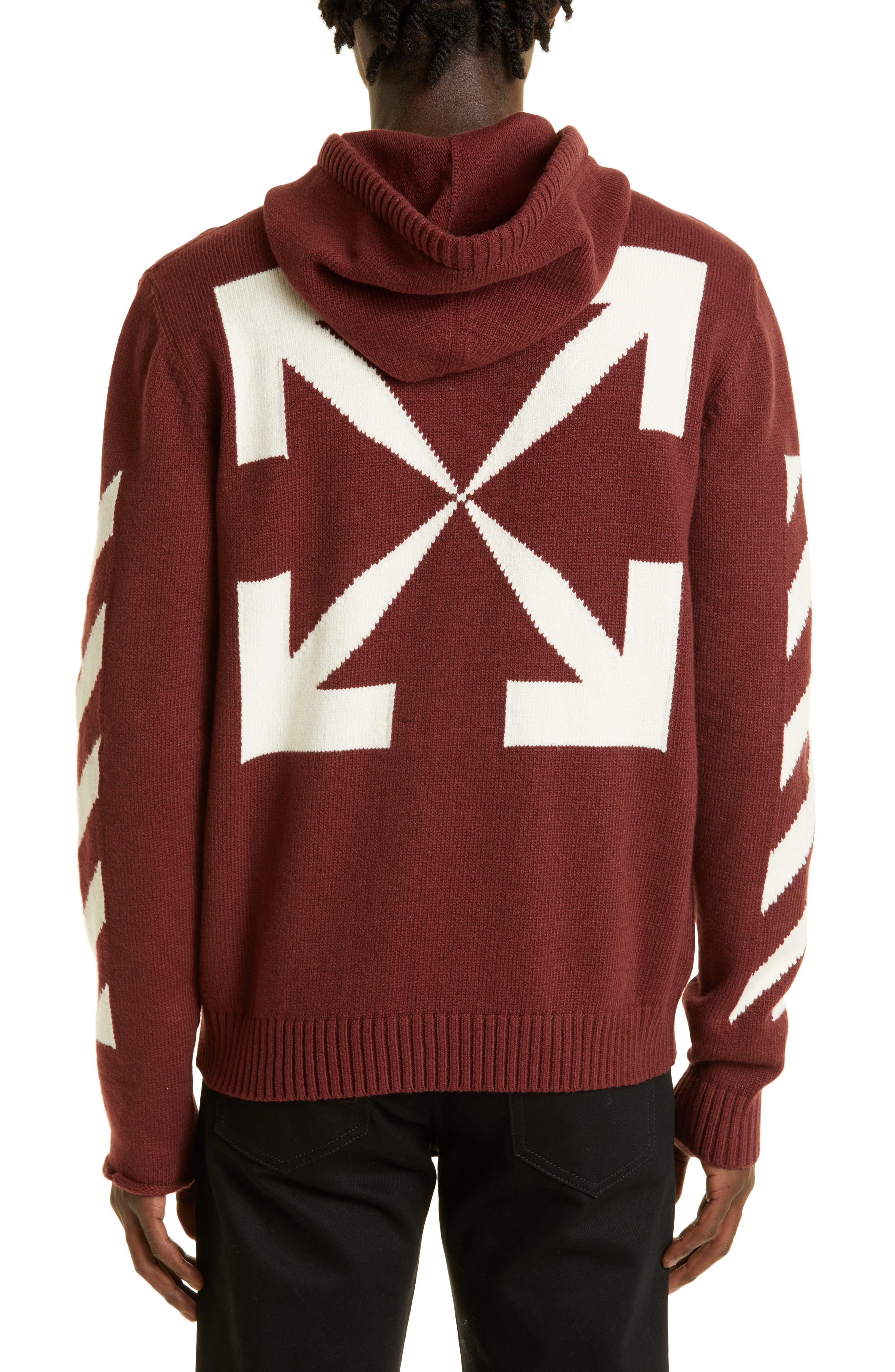 Off-White Diagonal Arrow Zip Front 