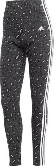 adidas 3-Stripes Leopard Print High Waist Leggings