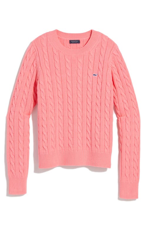 vineyard vines Cable Stitch Cotton Sweater in Cayman 