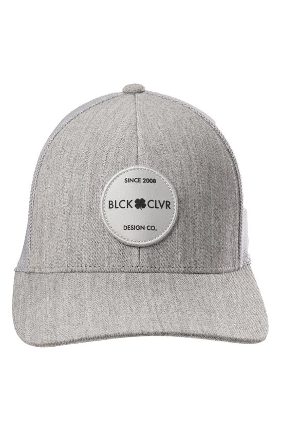 Shop Black Clover Engraved 1 Trucker Snapback Hat In Grey