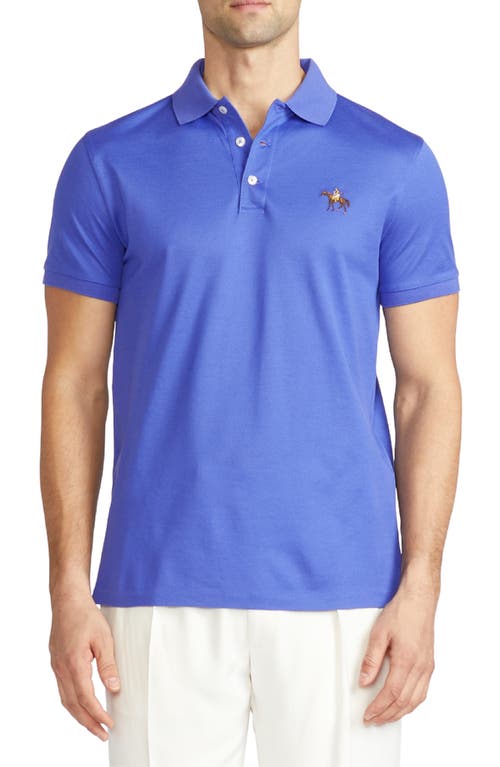 Ralph Lauren Purple Label Embroidered Standing Horse Cotton Piqué Polo Classic Copen Blue at Nordstrom,