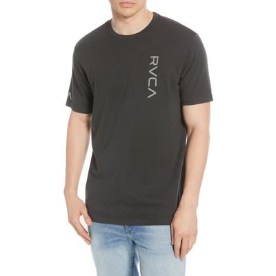 Rvca Vertical Logo Graphic T-Shirt, Black