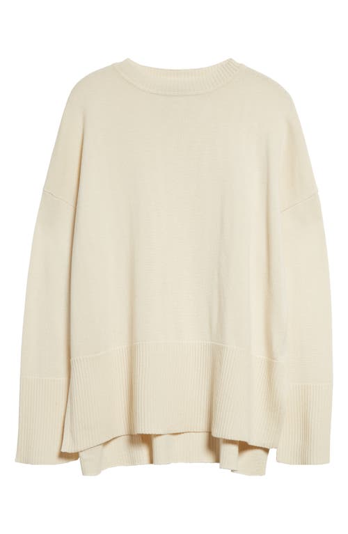 Oversize Silk & Cashmere Sweater in Ivory