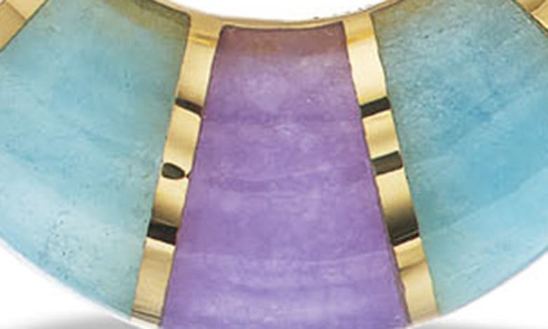 Shop Orly Marcel Chunky Inlay Hoop Earrings In Purple