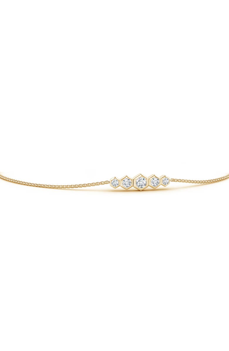 Natori Fine Jewelry Natori Diamond Hexagonal Bolo Bracelet, Alternate, color, 