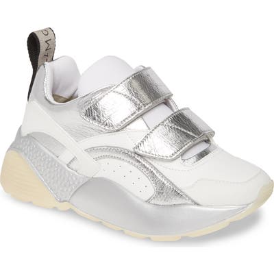 Stella Mccartney Eclypse Hook-And-Loop Sneaker, Metallic