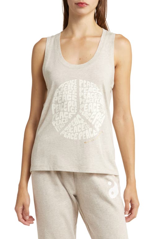 Spiritual Gangster Riley Logo Graphic Cutout Tank in Stone Ink