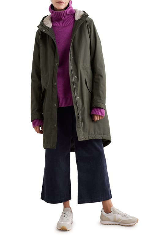 Seasalt Cornwall Plant Hunter Waterproof Hooded Coat In Woodland Green