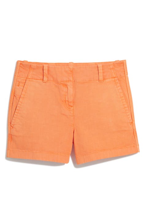 Nike shorts girls 6X athletic bright orange mango neon swoosh soccer  basketball