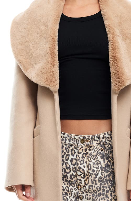 Lioness Endless Belted Coat In Tan