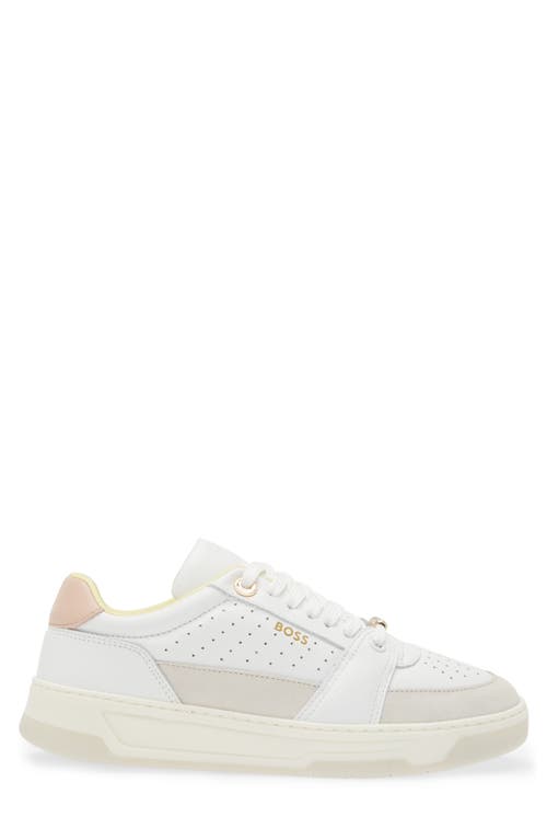 Hugo Boss Boss Baltimore Tennis Sneaker In White Multi