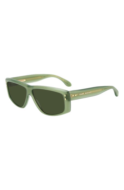 Isabel Marant 52mm Flat Top Sunglasses In Green