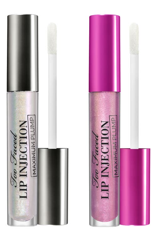 Shop Too Faced Lip Injection Maximum Plump Lip Gloss Duo $66 Value In Multi