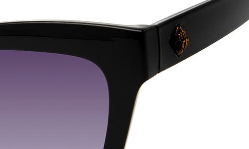 Shop Kurt Geiger London 53mm Cat Eye Sunglasses In Solid Black/smoke Gradient