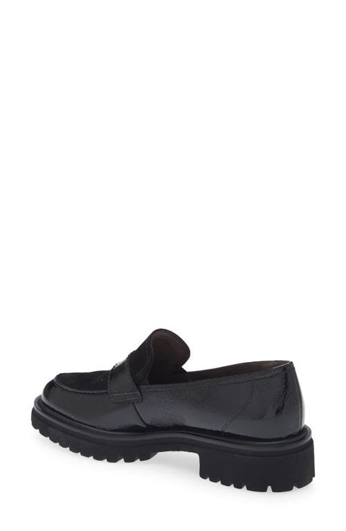 Shop Paul Green Urban Lug Sole Loafer In Black Combo