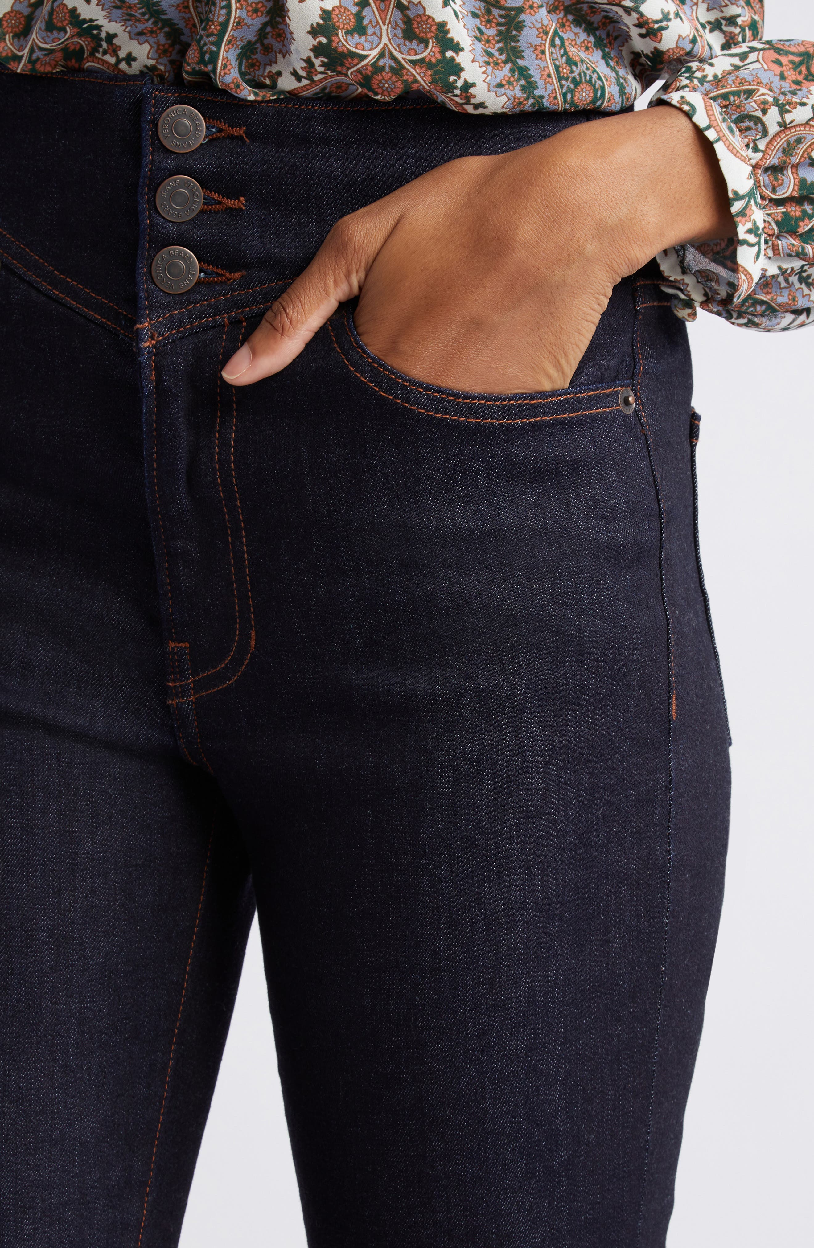 Veronica Beard Beverly Yoke Front Wide Leg Jeans Nordstrom