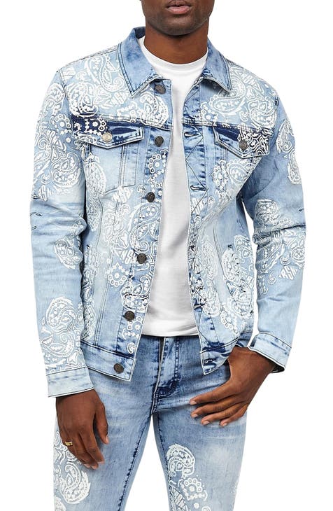 Shop Purple Brand Bandana Paisley Trucker Jacket