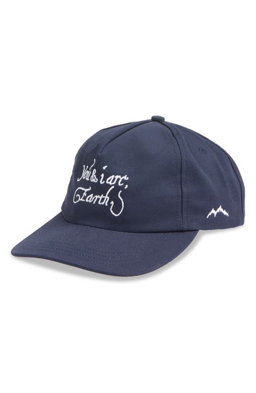 Shop Afield Out Earth Cap Snapback Baseball Cap In Navy