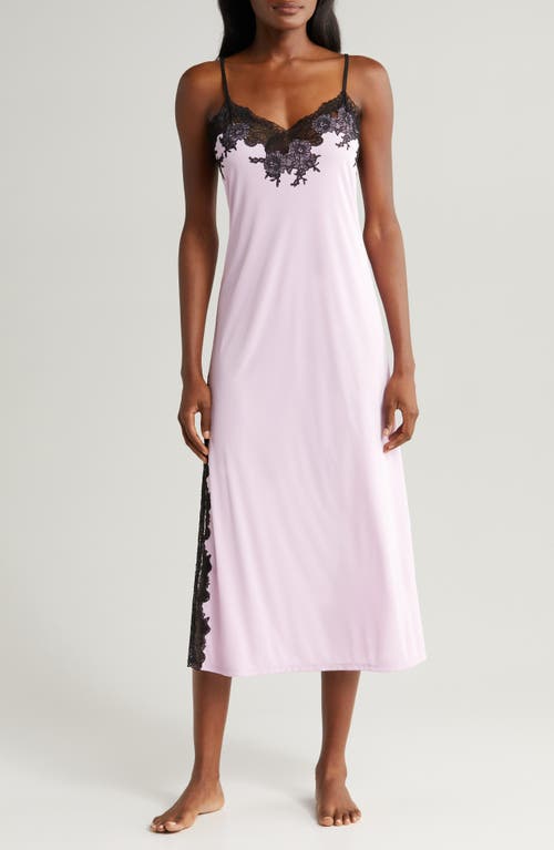 Enchant Lace Trim Nightgown in Light Orchid
