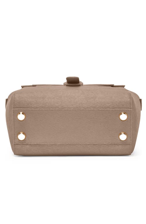 Senreve Midi Maestra Mimosa Leather 4-way Convertible Handbag In Latte