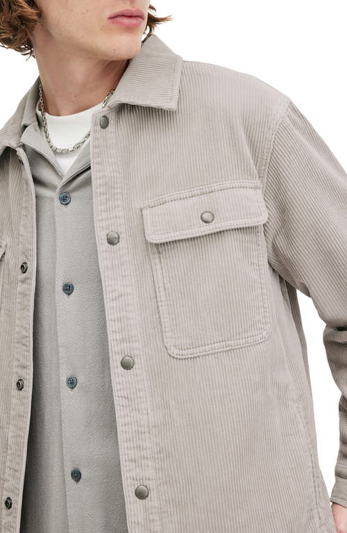 Shop Allsaints Castleford Corduroy Overshirt In Radio Grey