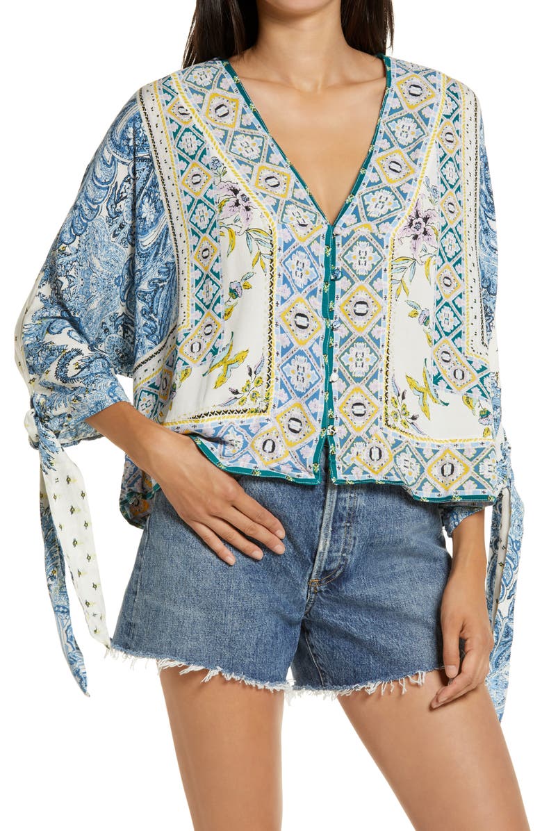 FREE PEOPLE Catch Me If You Can Top, Main, color, LIGHT COMBO