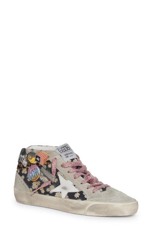 Golden Goose Midstar High Top Sneaker in Black/White Daisies/Ice at Nordstrom, Size 8Us