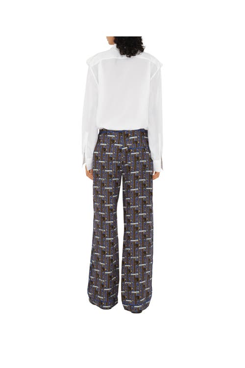 Shop Burberry Bus Silk Pyjama Trousers In Knight