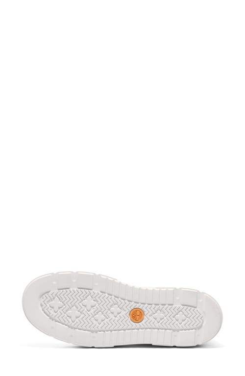 Timberland Laurel High Top Platform Sneaker In White Full Grain