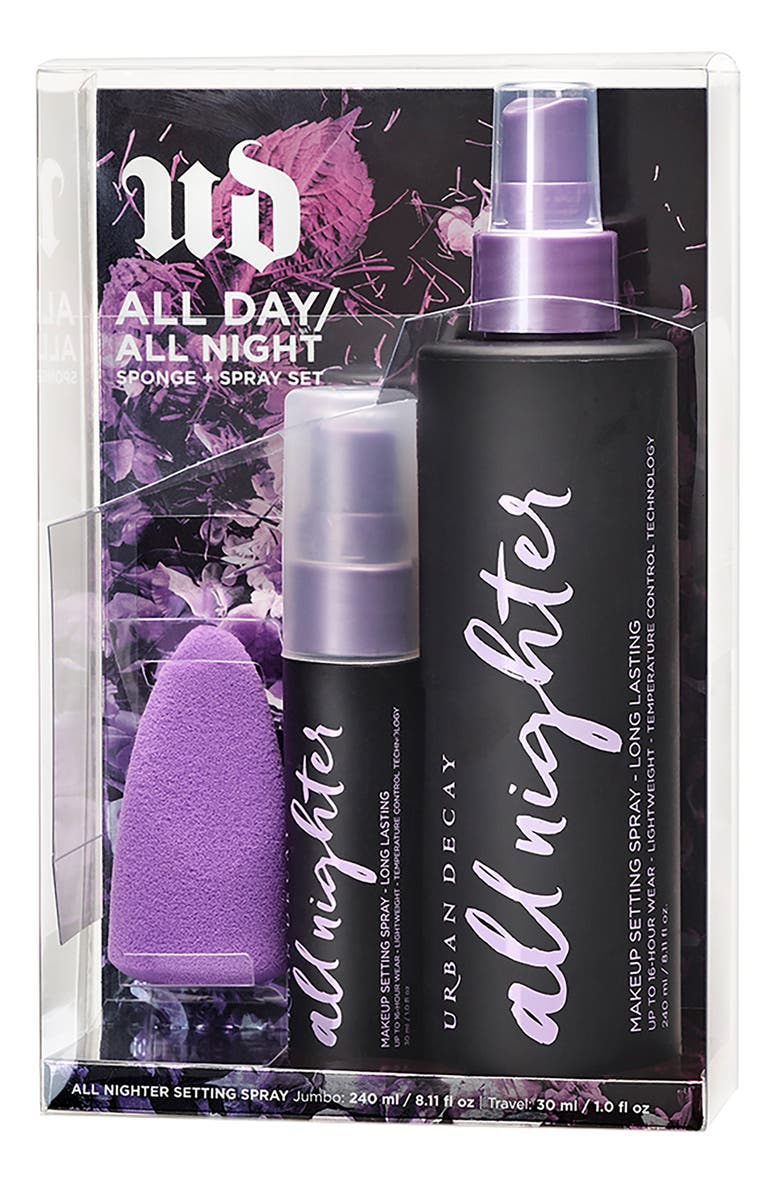 URBAN DECAY All Day All Night Sponge + Spray Set, Main, color, 000