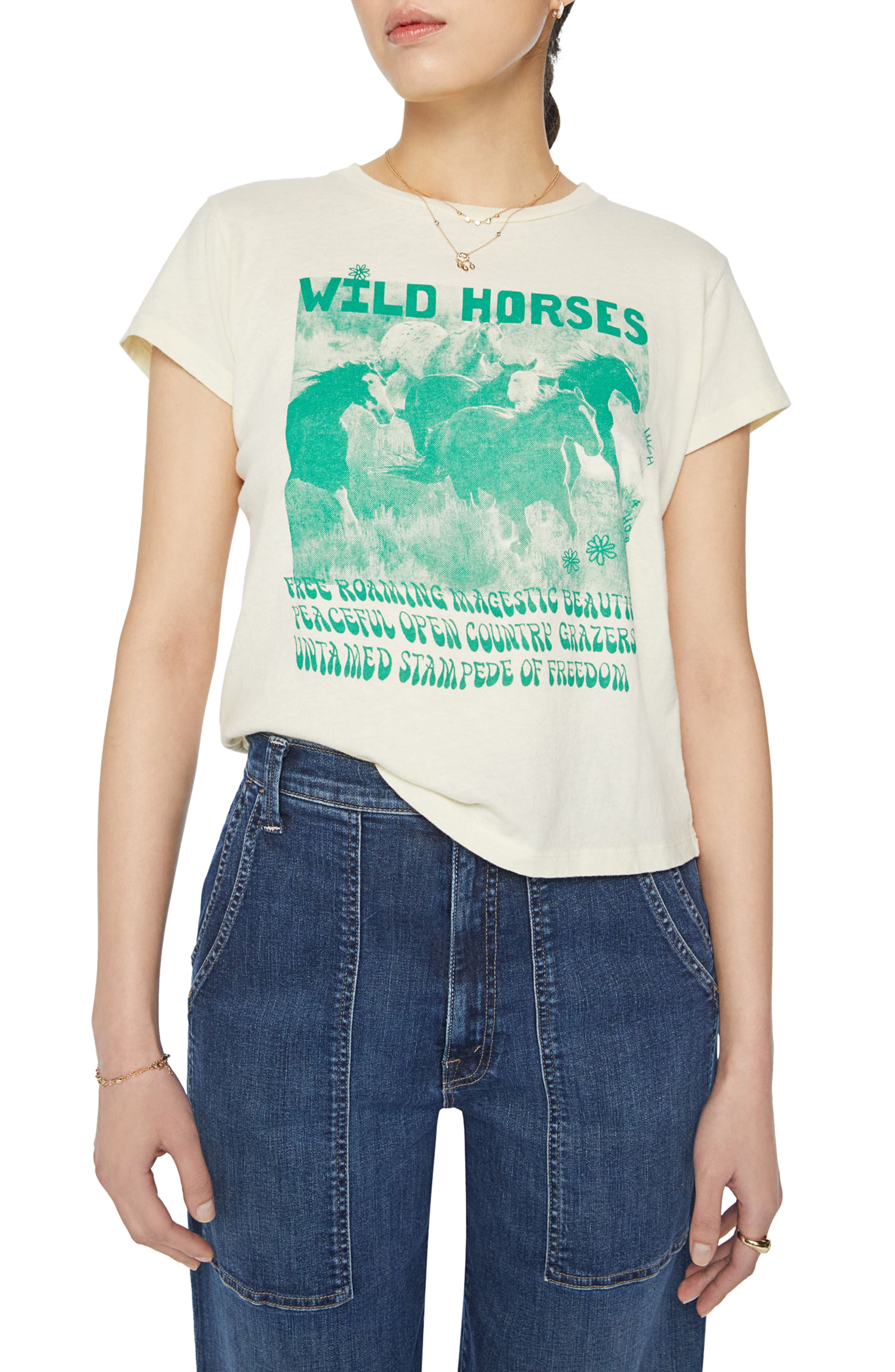 MOTHER The Boxy Goodie Goodie Focus Cotton Graphic Tee in Wild