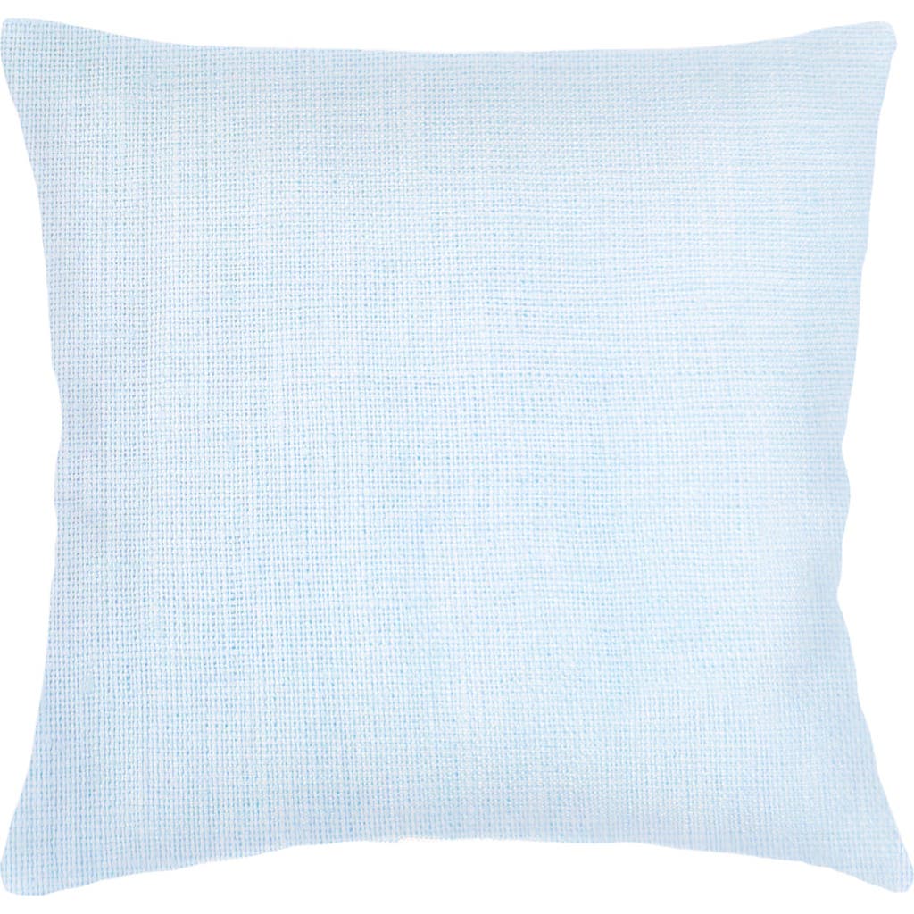 Anaya So Soft Linen Euro Pillow With Down Alternative Insert In Sky Blue