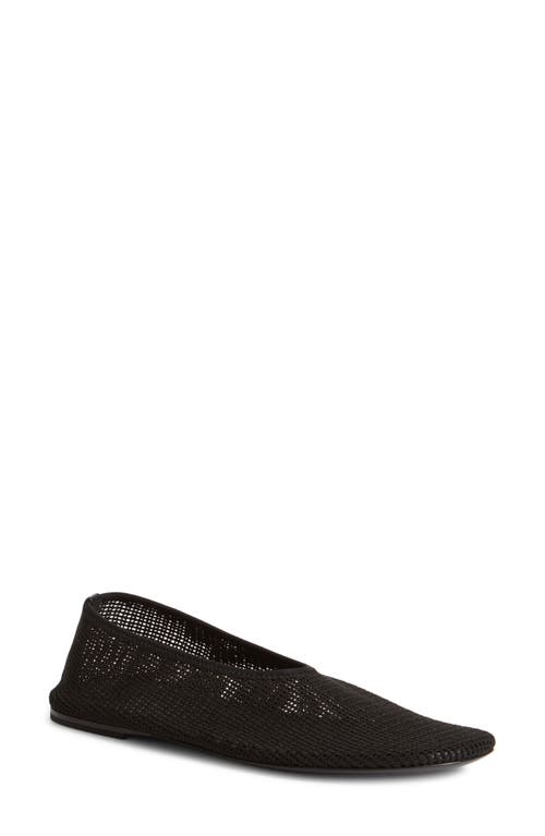 Khaite The Maiden Mesh Ballerina Flat Black at Nordstrom,