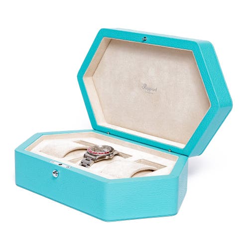 Rapport London Portobello Three Watch Box In Turquoise
